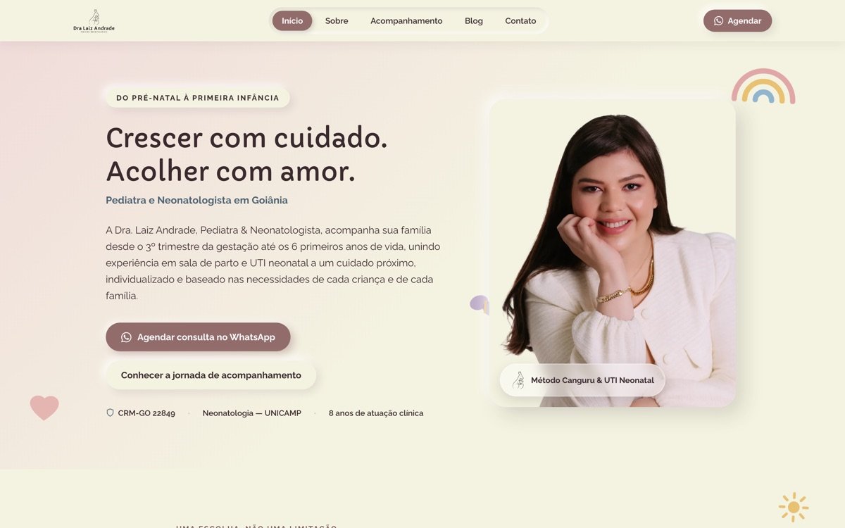 Home do site da Dra. Laiz Andrade