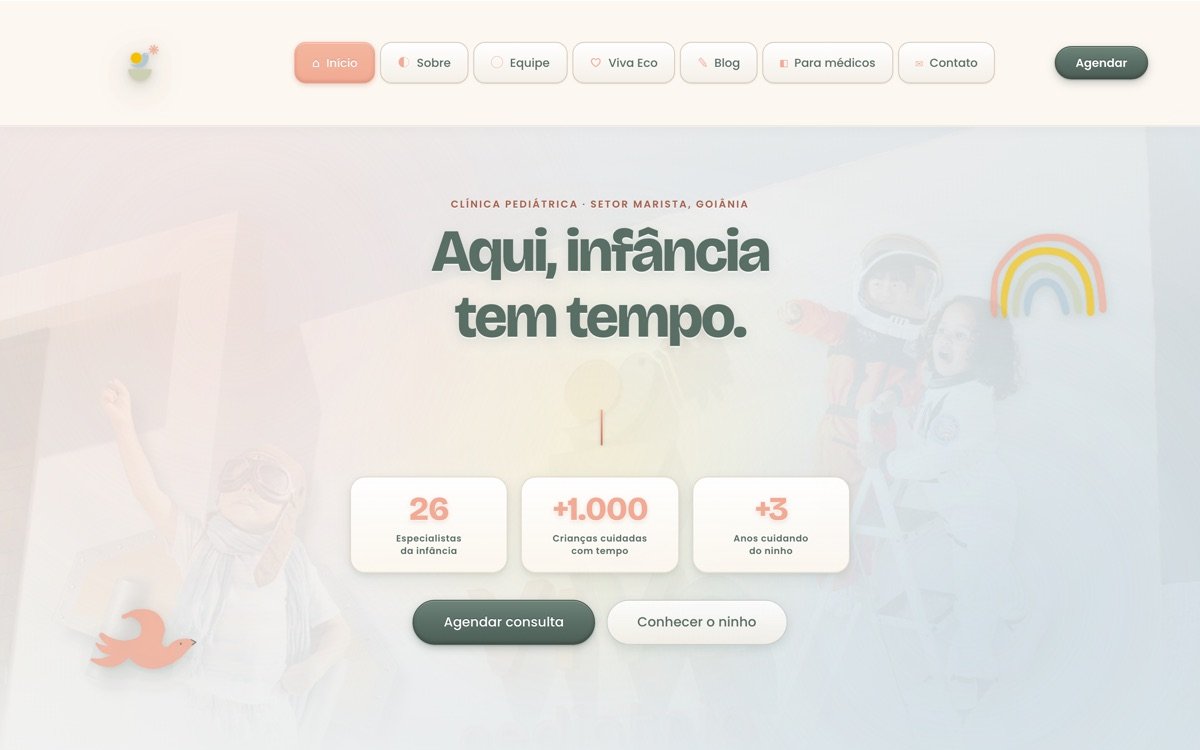 Home do site da Viva Pediatria