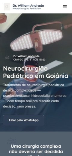 Site do Dr. William Andrade no celular